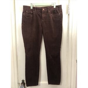 J. Crew Corduroy Pants Women’s 30" (fits like 32-33) Brown 5 pocket ankle